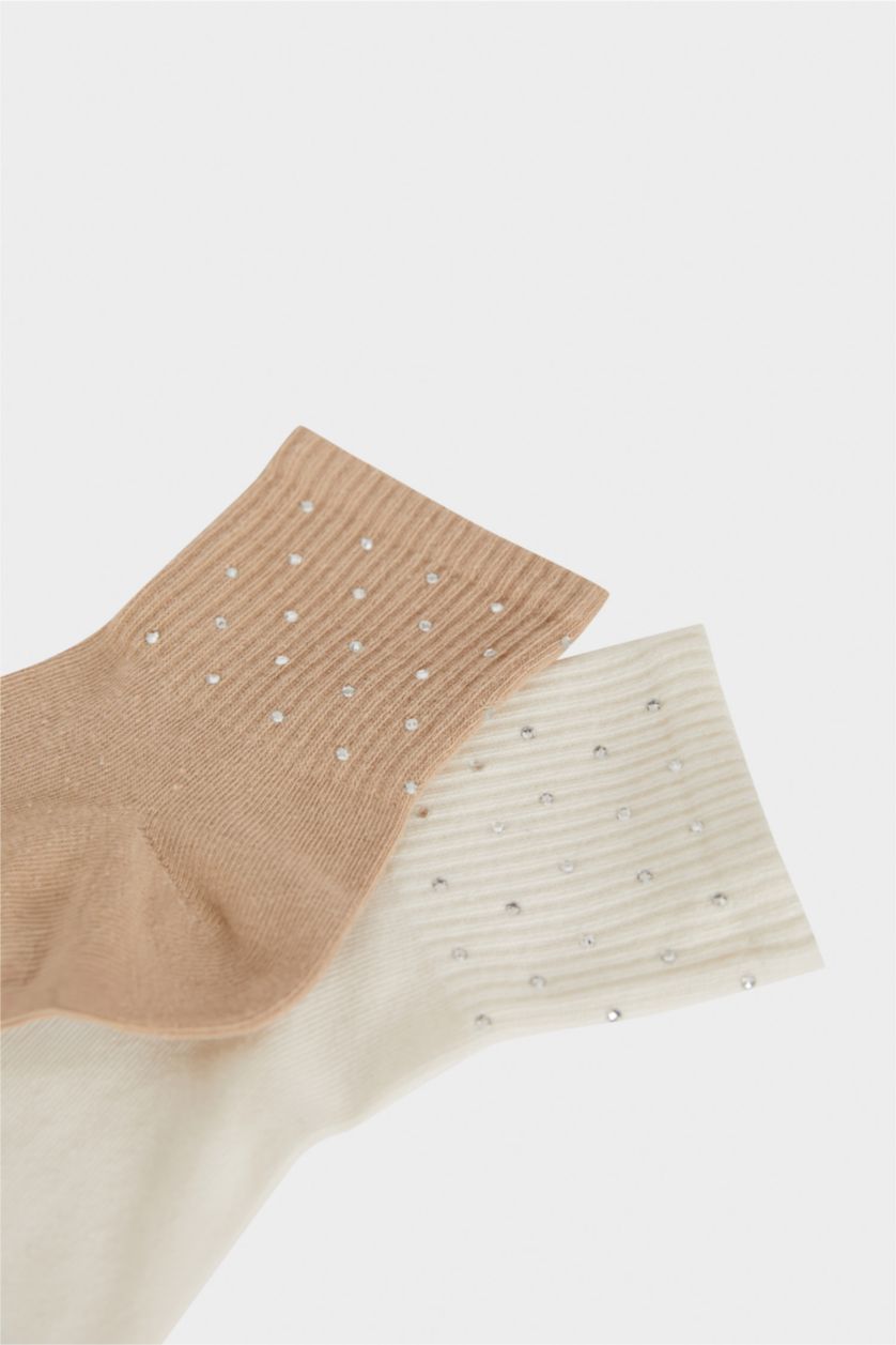 Kadın Karma 2'li Pamuklu Soket Çorap