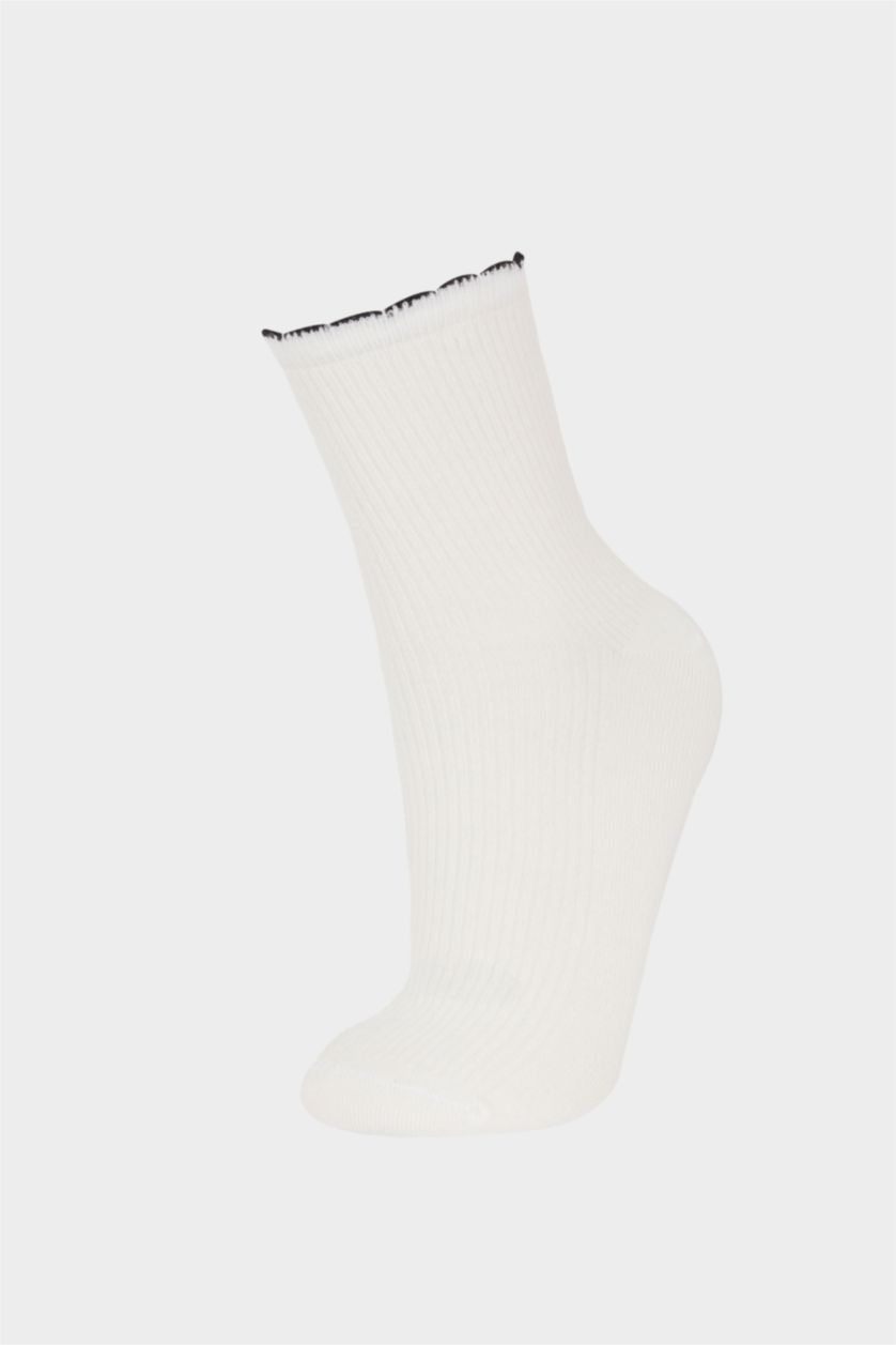 Kadın Karma Kadın Dikişsiz Fırfırlı Ultra Soft 2'li Bambu Premium Soket Çorap