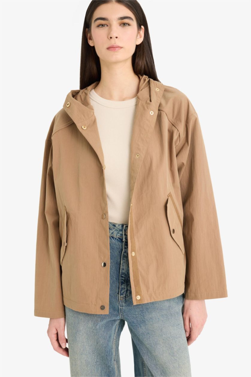 WOMAN Camel Waterproof Puffer Jacket