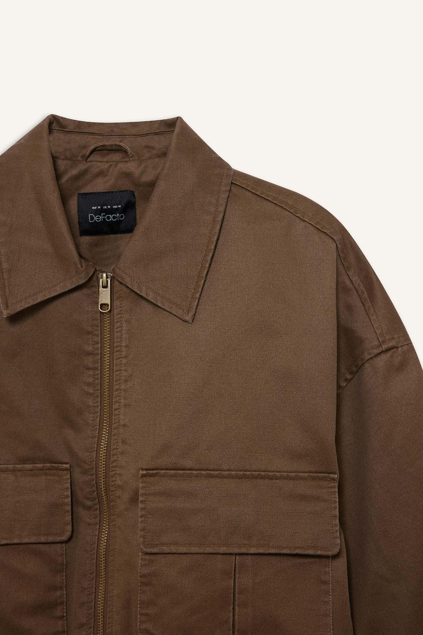 Woman Brown Waterproof Relax Fit Puffer Jacket