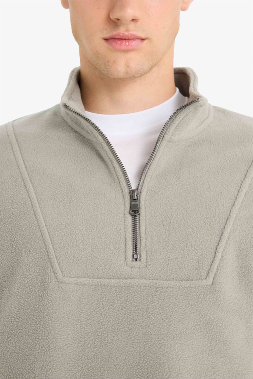 MAN Grey Boxy Fit Printed Long Sleeve Sweatshirt