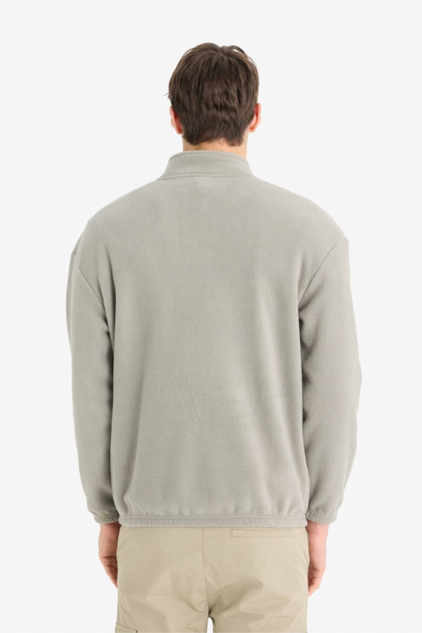 MAN Grey Boxy Fit Printed Long Sleeve Sweatshirt