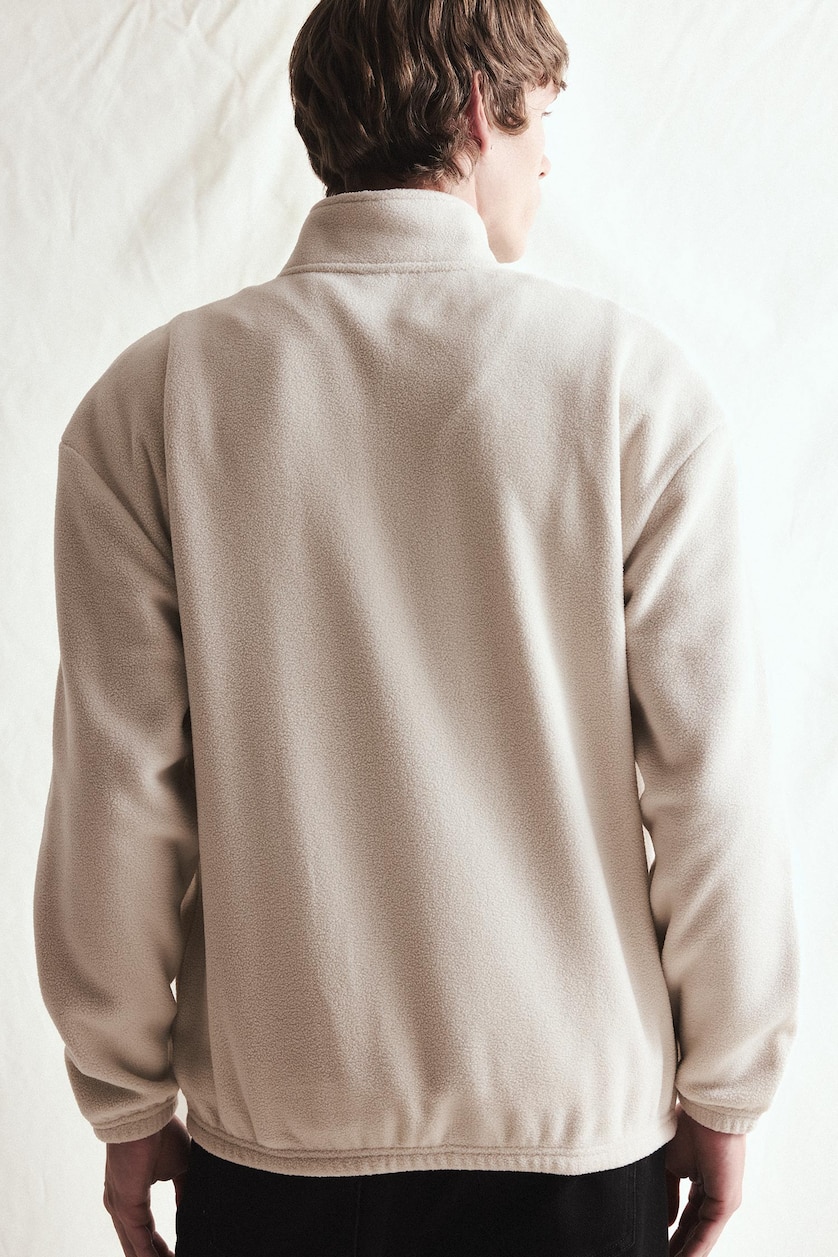 MESHKUJ Stone Boxy Fit fleece Sweatshirt