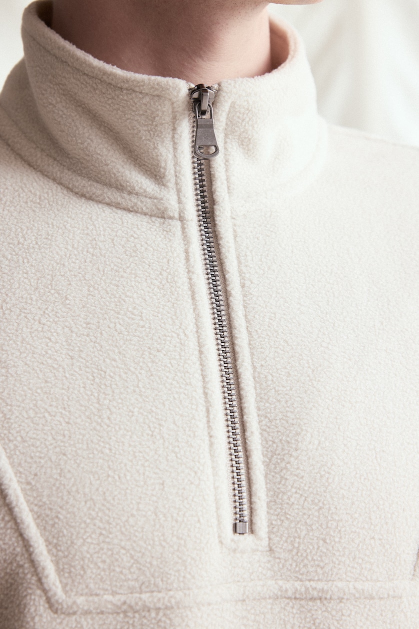MESHKUJ Stone Boxy Fit fleece Sweatshirt
