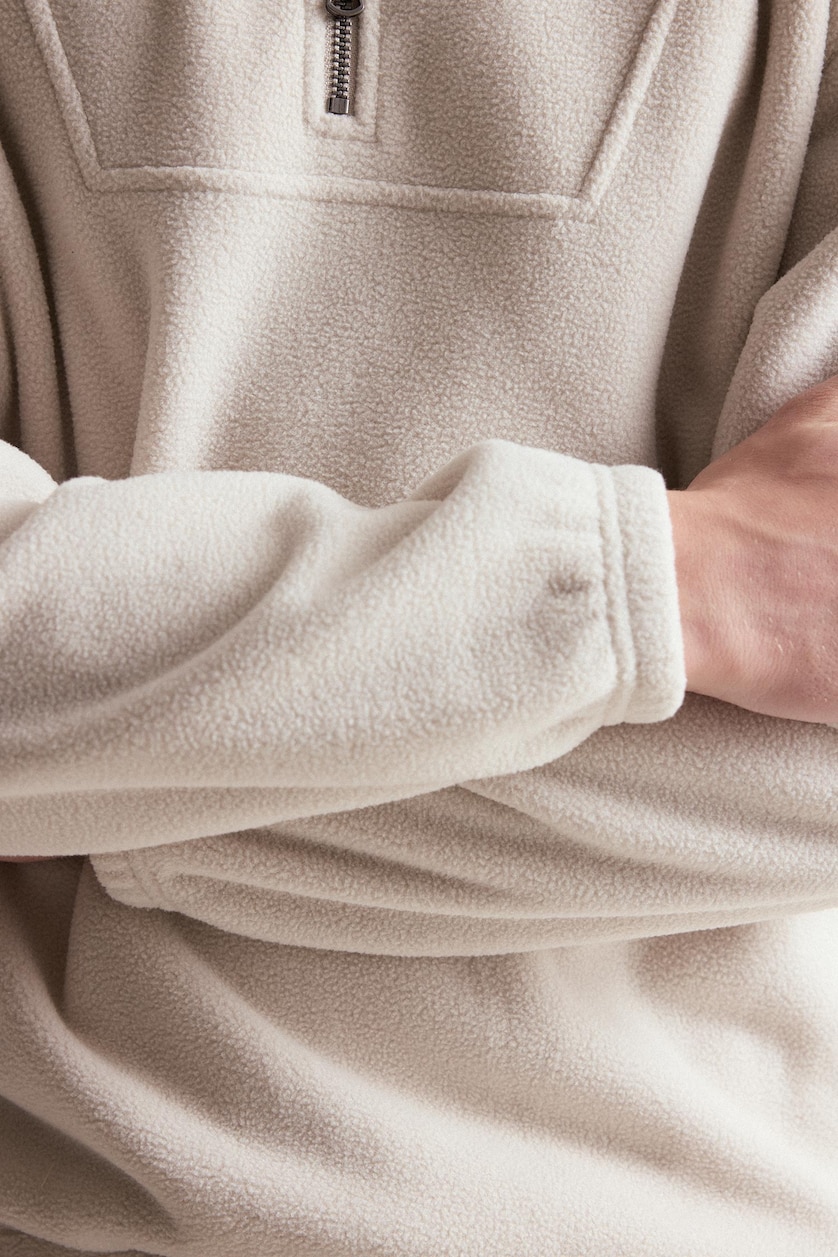 MESHKUJ Stone Boxy Fit fleece Sweatshirt