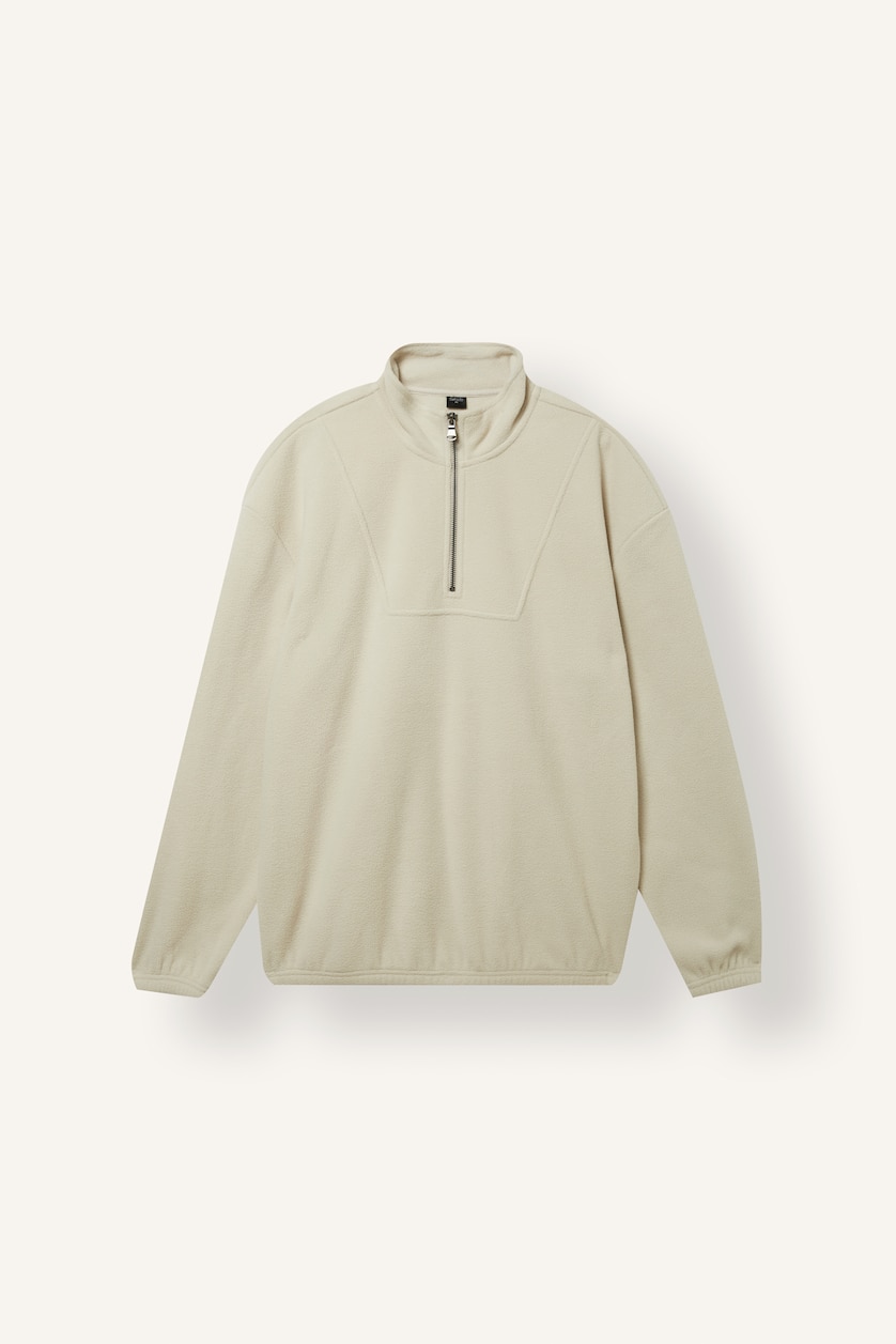 MESHKUJ Stone Boxy Fit fleece Sweatshirt