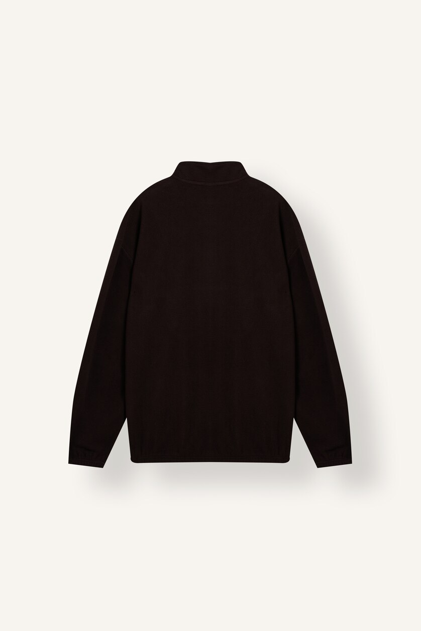Men Brown Boxy Fit fleece Sweatshirt