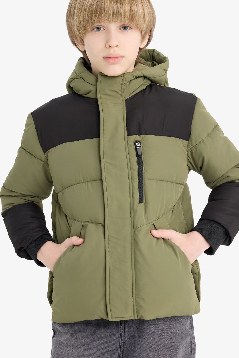 Ұлдар Және Жасөспірімдер хаки Ұлдарға Түс блогы бас киімді Пальто