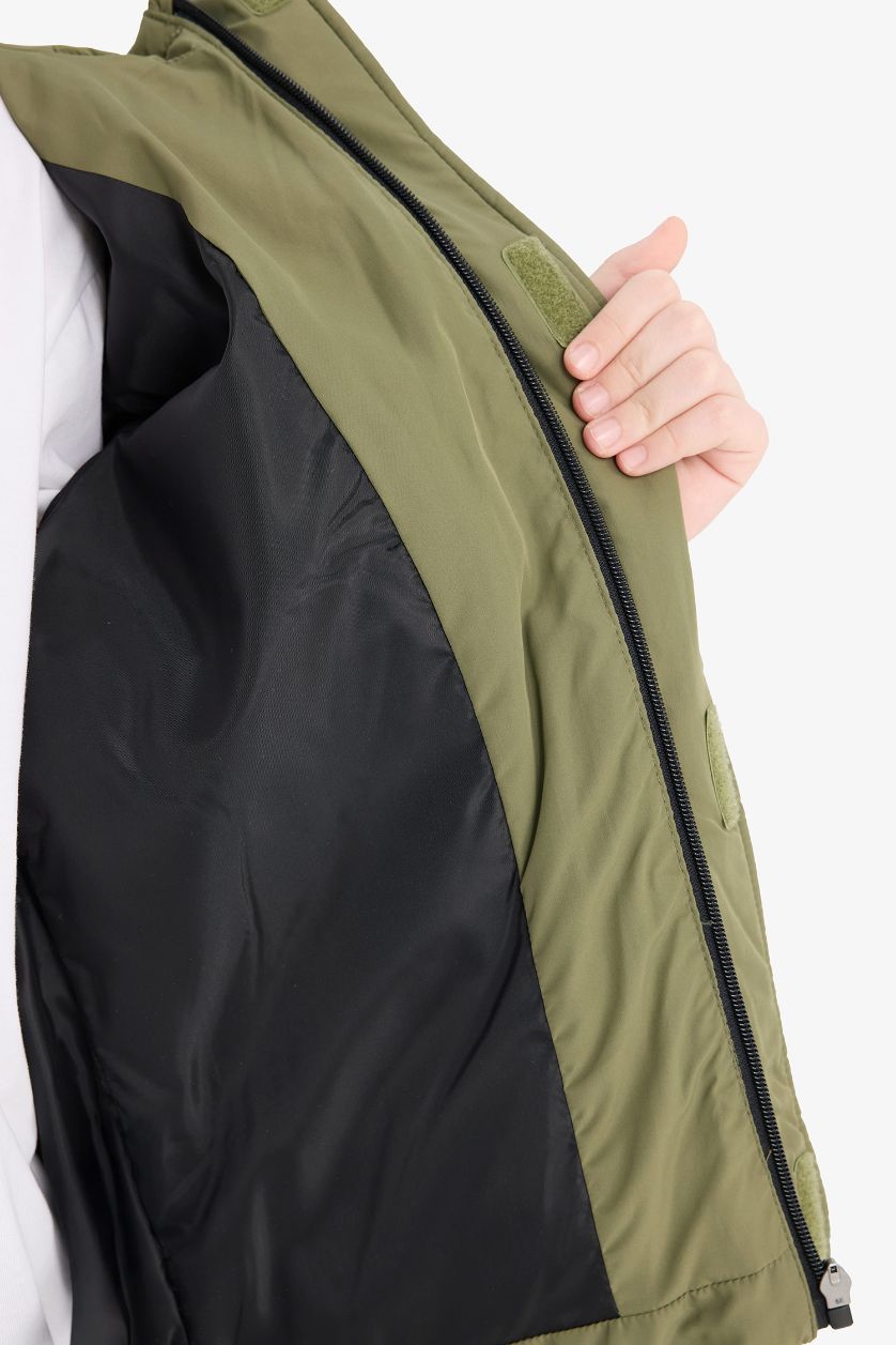 Ұлдар Және Жасөспірімдер хаки Ұлдарға Түс блогы бас киімді Пальто