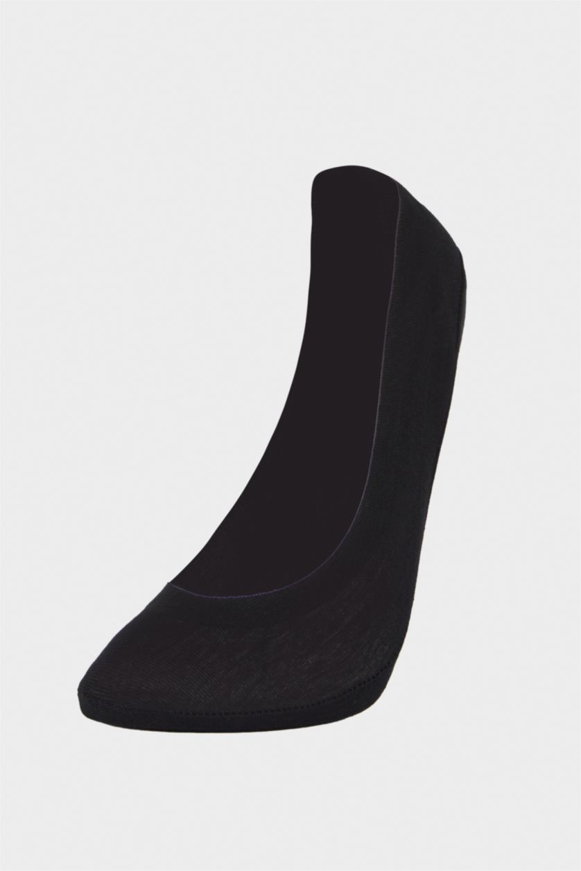 Woman Black Woman Laser Cut Premium Ballerina Socks