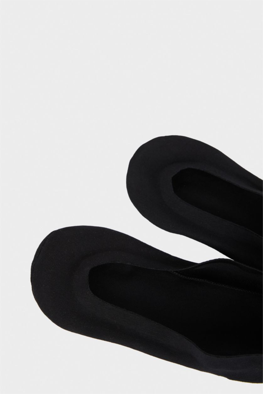 Woman Black Woman Laser Cut Premium Ballerina Socks