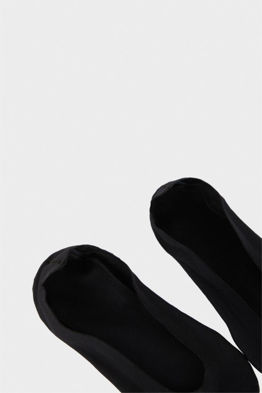 Woman Black Woman Laser Cut Premium Ballerina Socks