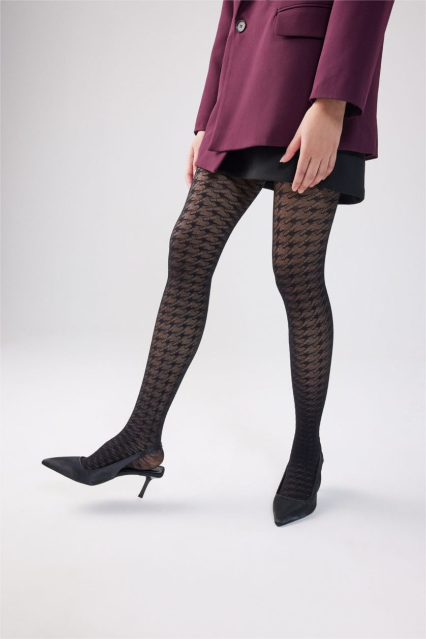 نساء أسود جوارب كيلون نسائي بريميوم مطبوع