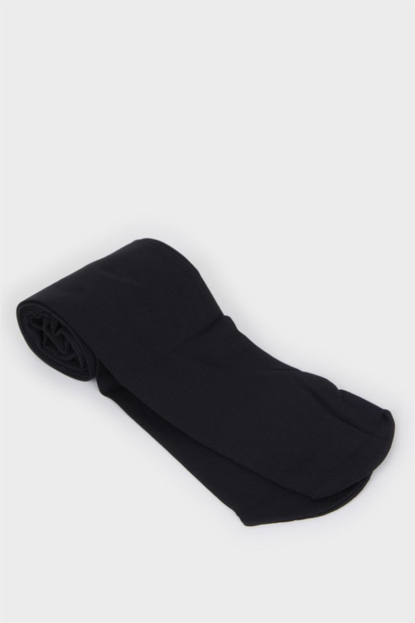 Kadın Siyah Kadın Taş Baskılı 60 Denye Premium Külotlu Çorap