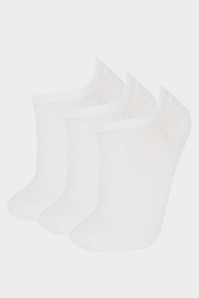 FEMME Blanc Lot de 3 paires de Chaussettes en coton pour femme