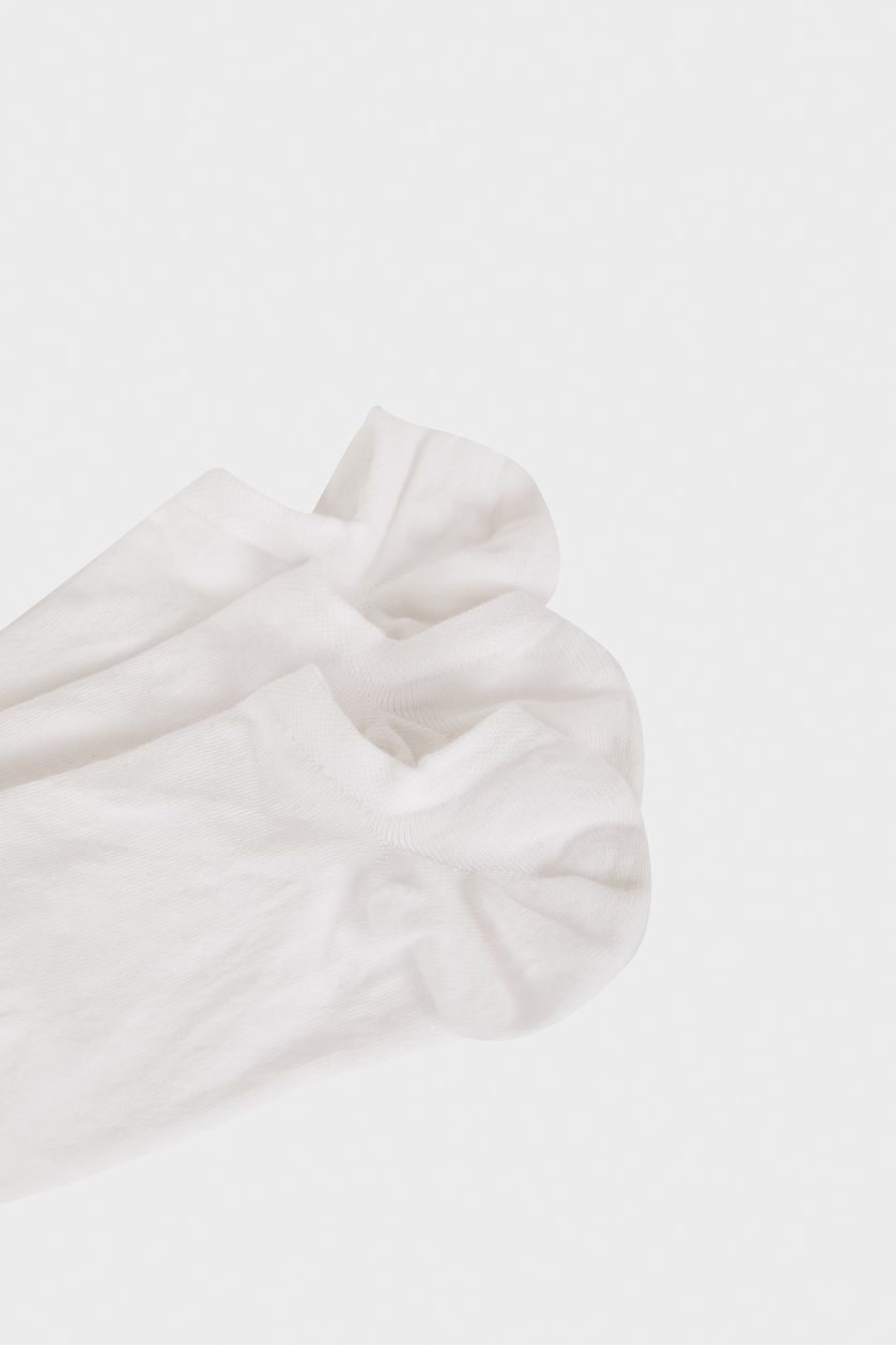 FEMME Blanc Lot de 3 paires de Chaussettes en coton pour femme