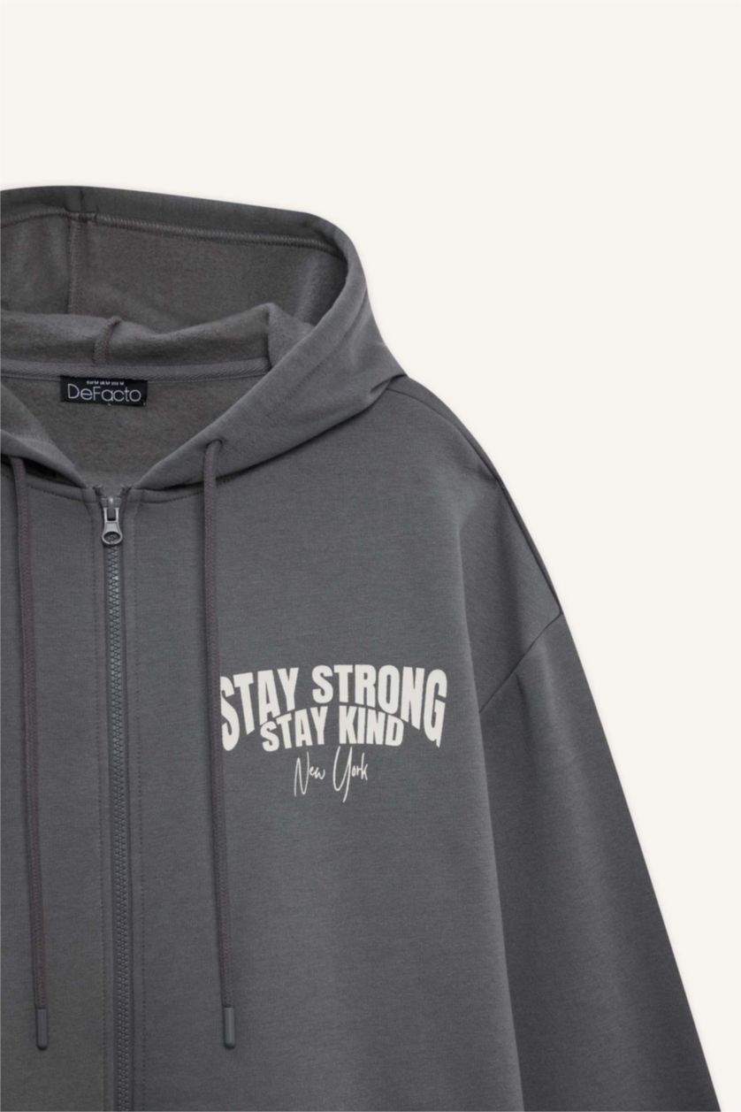 Әйелдерге Сұр үлкен пішім бас киімді Кардиган