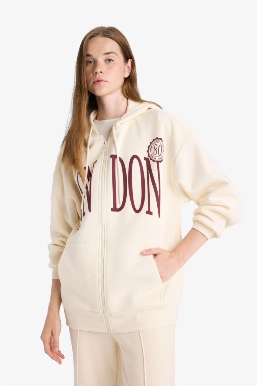 Әйелдерге экру үлкен пішім дөңгелек жаға Кардиган