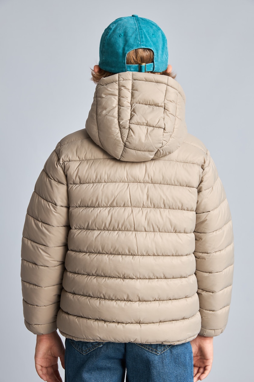 Young Boys - Teen Boys Beige Boy Hooded Puffer Jacket