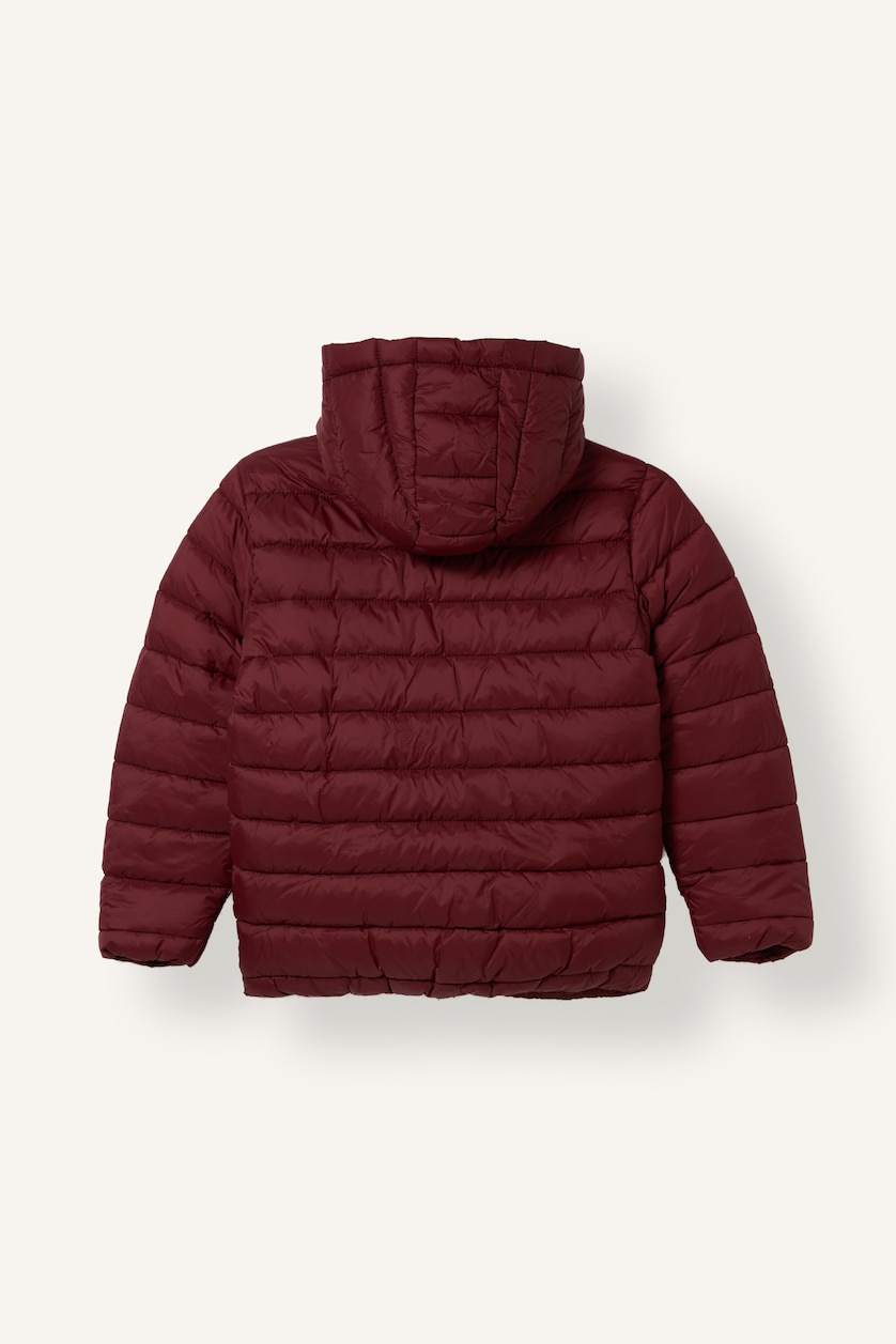 DJEM & ADOLESHENTË Bordeaux Boy Windproof Waterproof Pockets Hooded Puffer Jacket