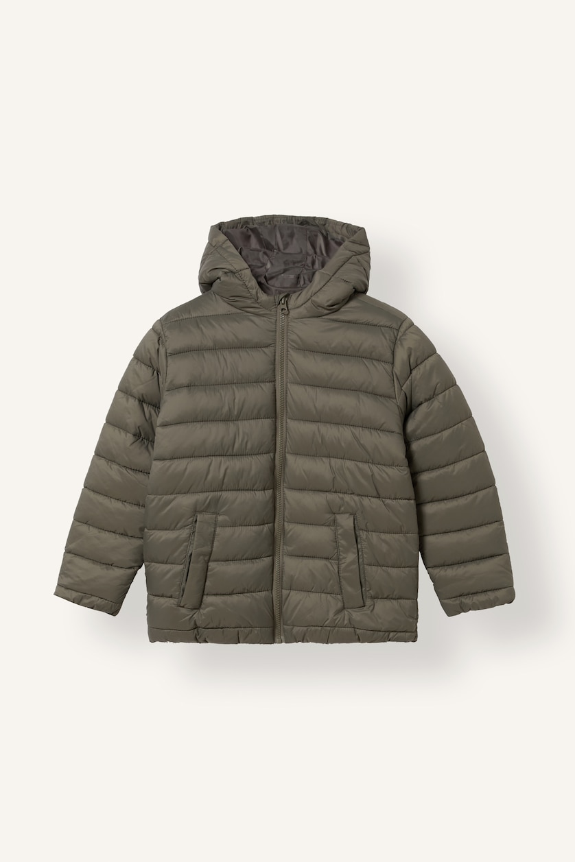 BOYS & TEENS Khaki Boy Windproof Waterproof Pockets Hooded Puffer Jacket