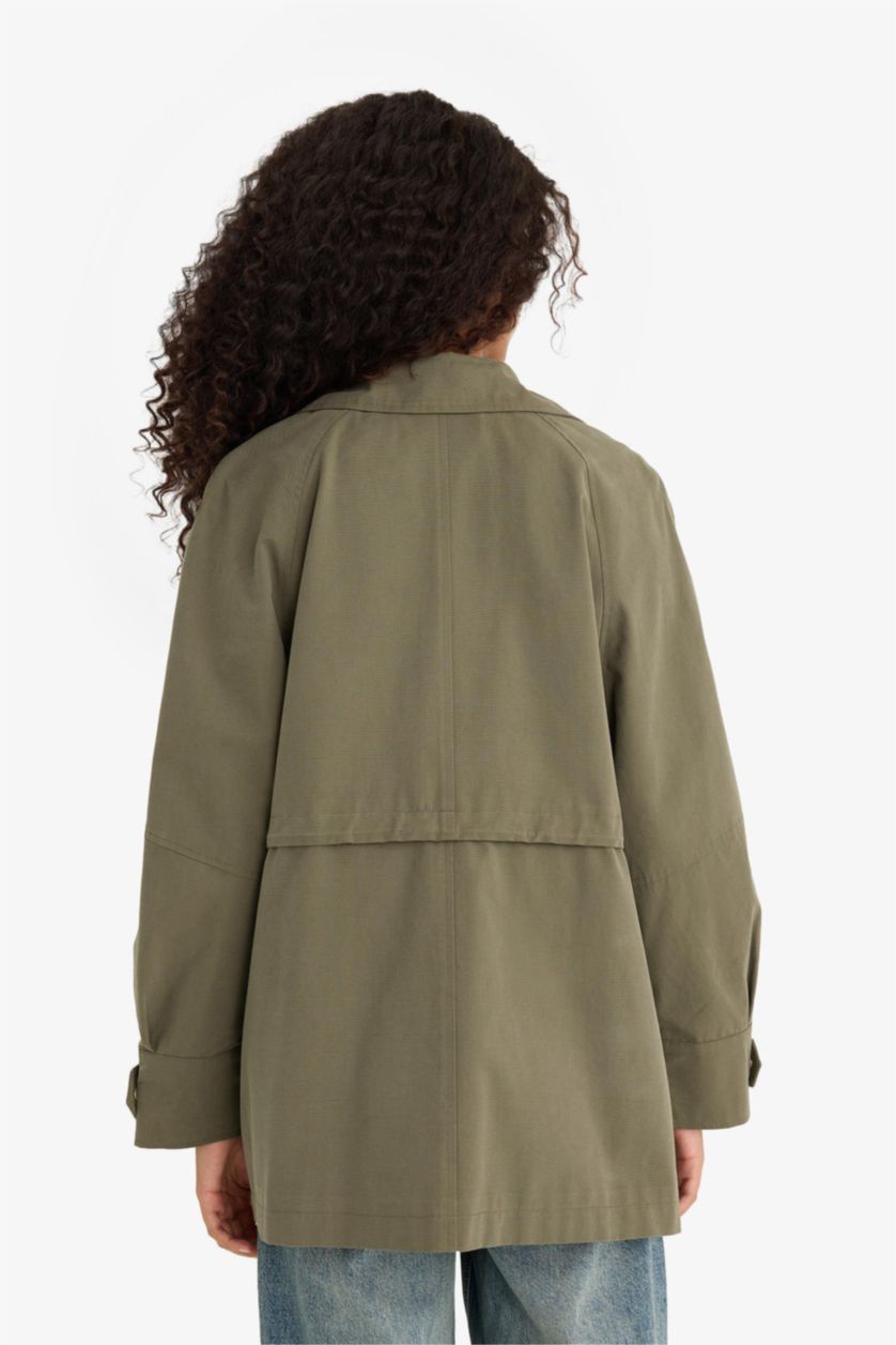 Kadın Haki Su Geçirmez Mont