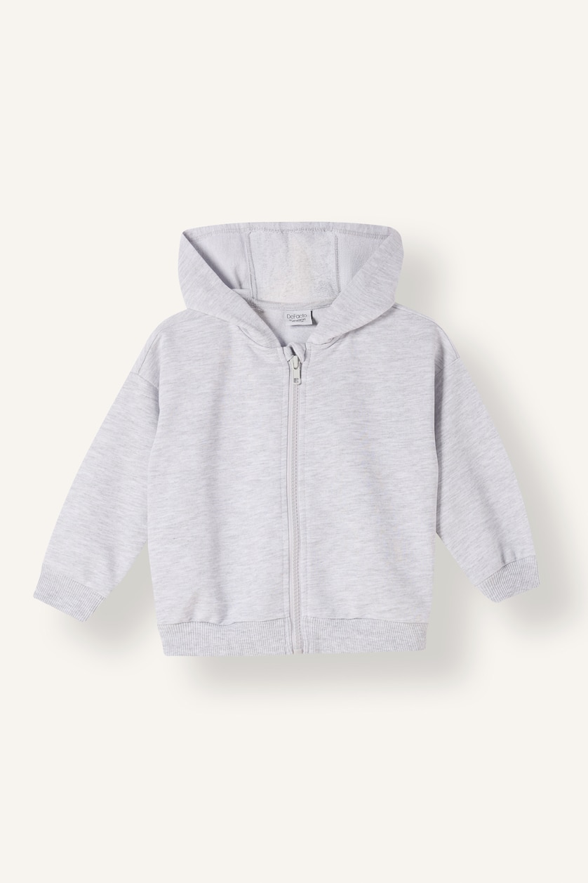 BABY BOY Light Grey Baby Boy Zip-Up Hoodie