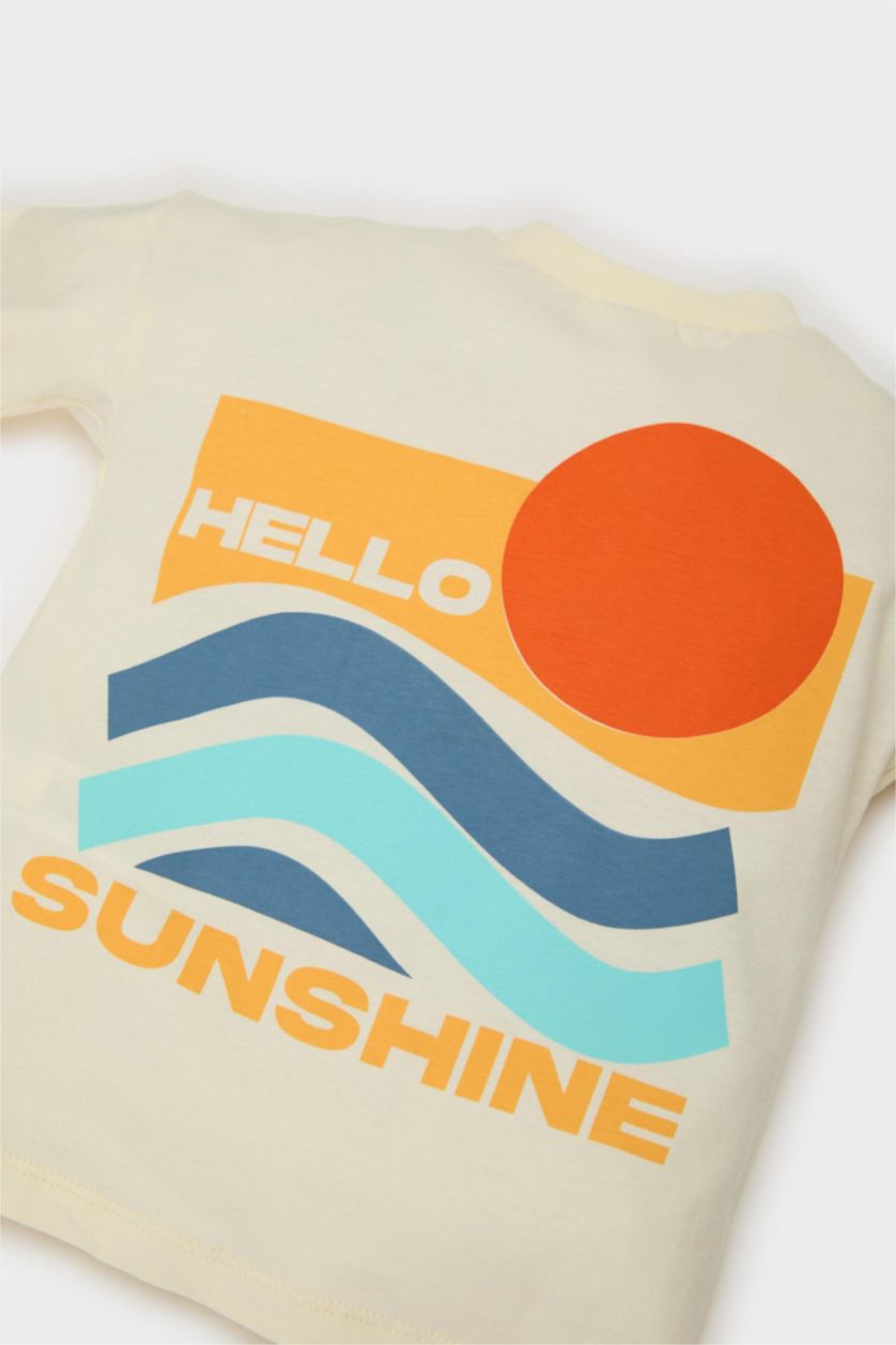 BÉBÉ GARÇON Jaune Clair Ensemble de t-shirt imprimé et short pour bébé garçon