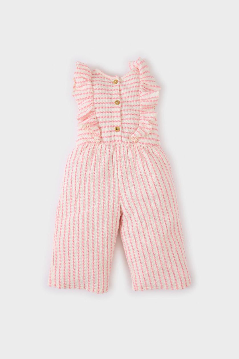 طفلة صغيرة زهري جمبسوت بيبي بناتي مخطط