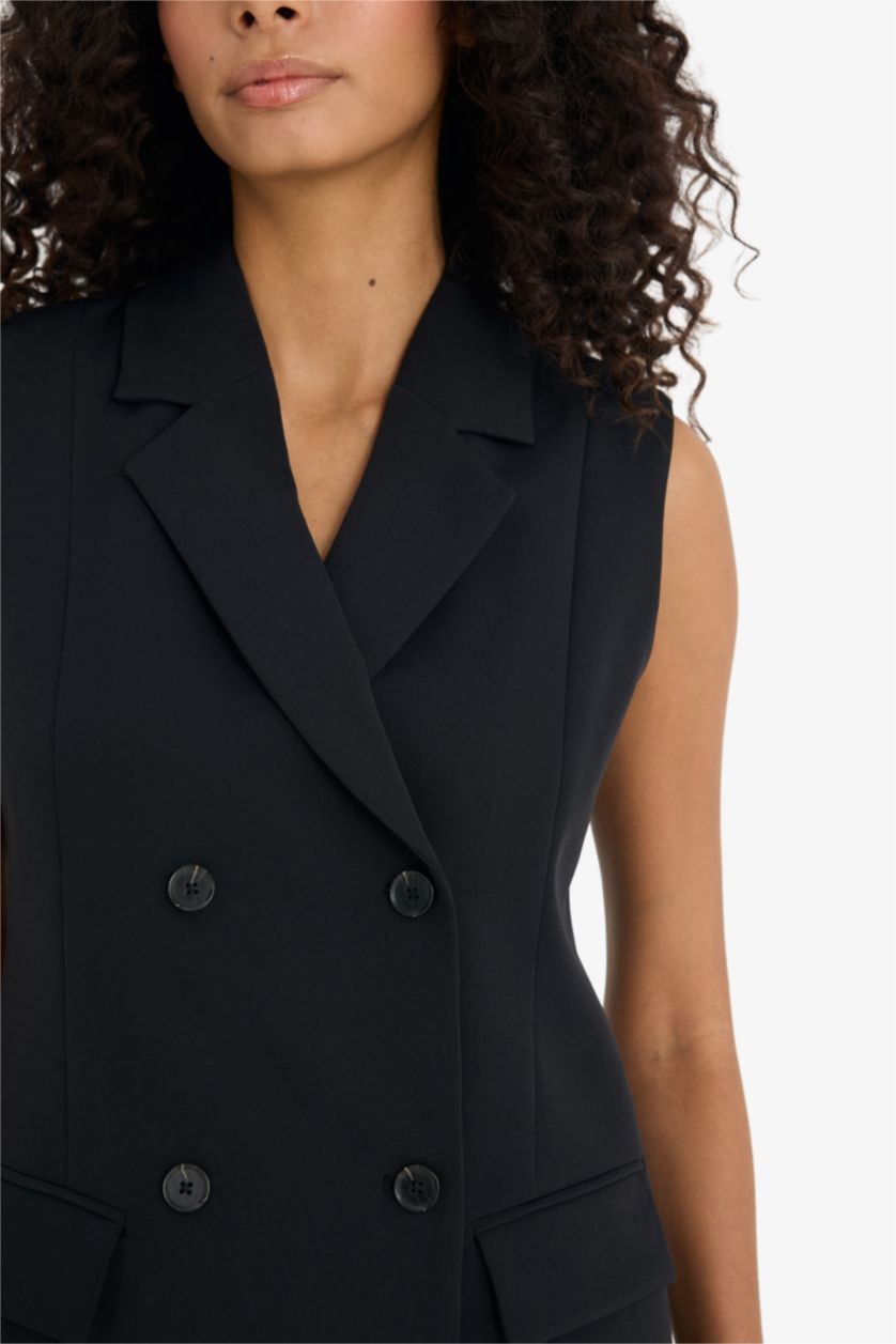 Әйелдерге қара жеңсіз Қысқа жеңді тоқылған көйлек