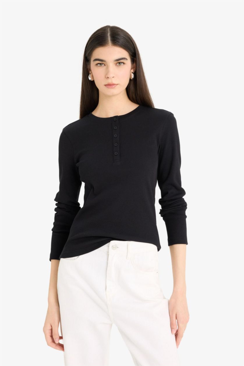 نساء أسود Woman Long Sleeve T-Shirt