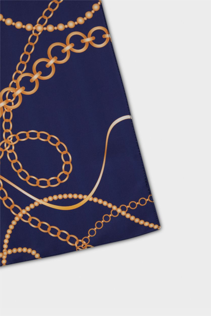 FEMME Bleu Foulard imprimé pour femme