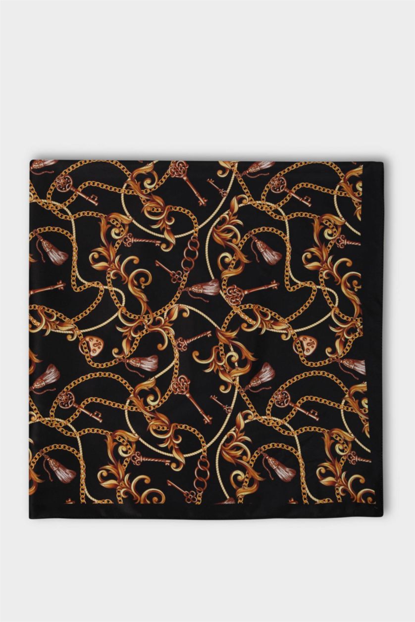 Kadın Siyah Kadın Baskılı Tesettür Şal