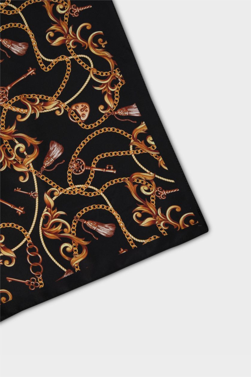 Kadın Siyah Kadın Baskılı Tesettür Şal