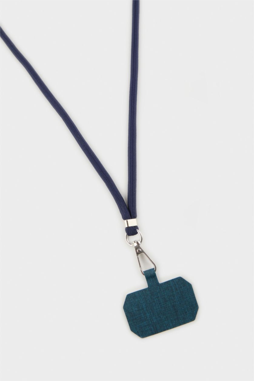 Kadın Mavi İpli Cep Telefonu Askısı