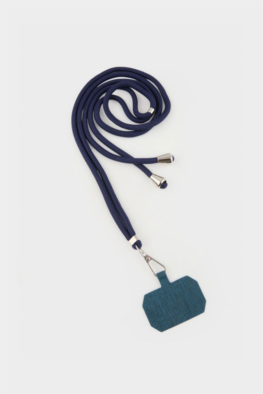 Kadın Mavi İpli Cep Telefonu Askısı