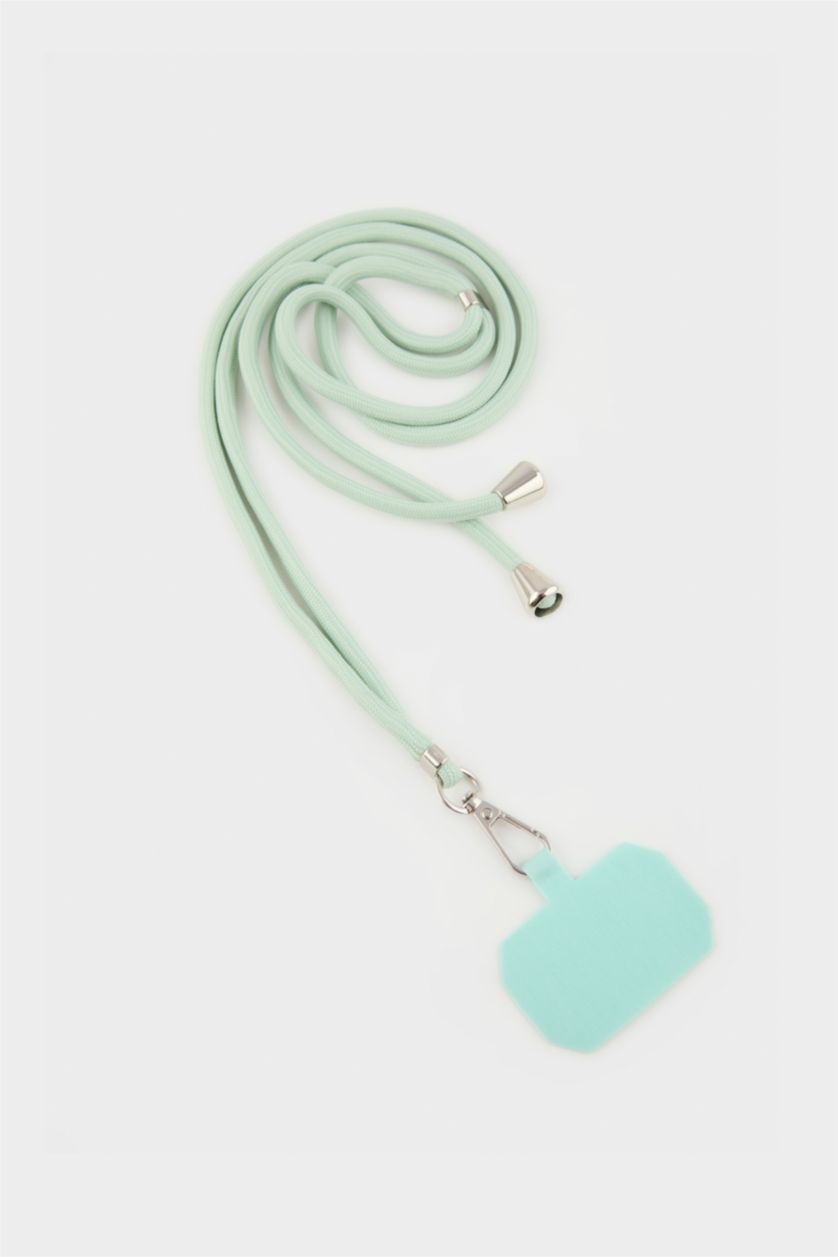 Kadın Yeşil İpli Cep Telefonu Askısı