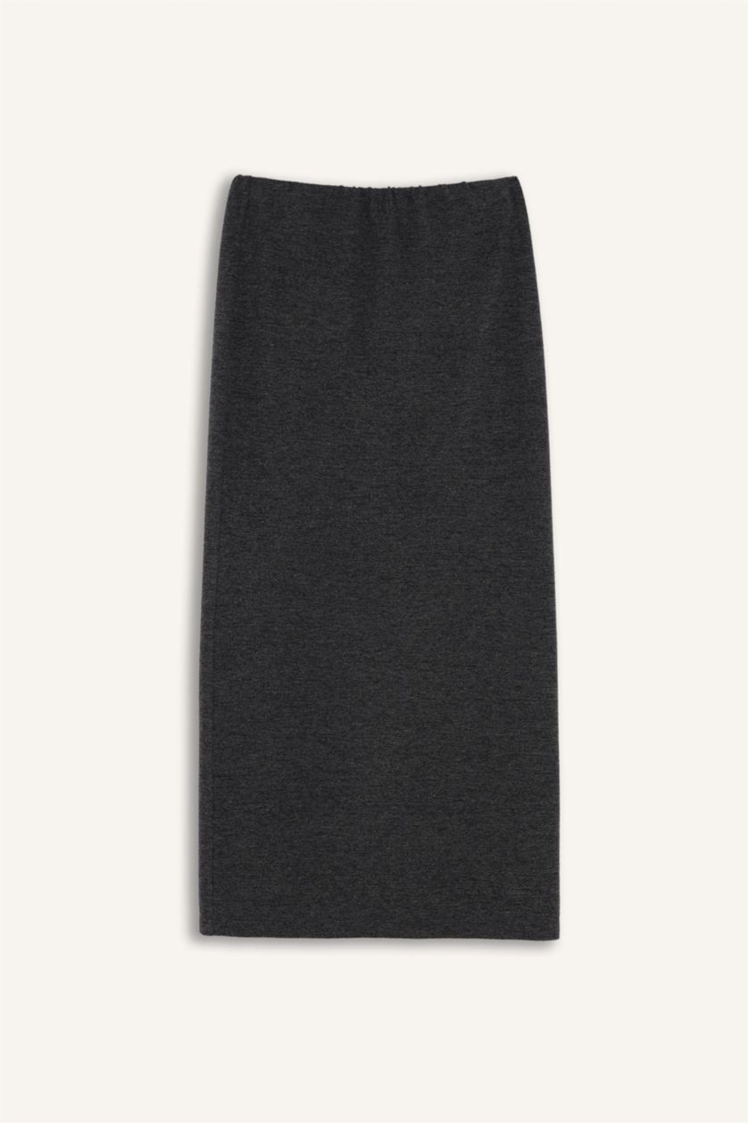 Женщины Темный антрацит Юбка из трикотажа c высокой талией для женщин
