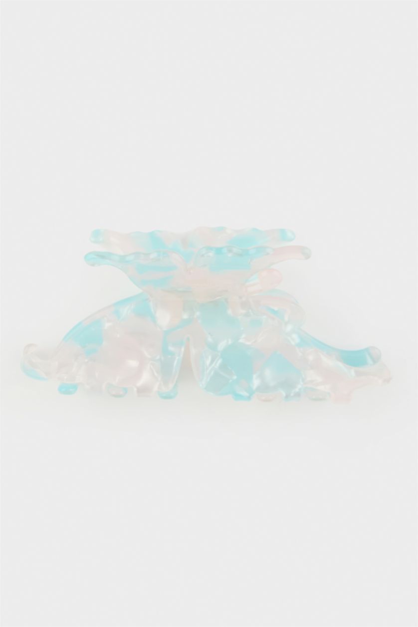 Kadın Karma Kadın Kelebek Motifli Mandal Toka