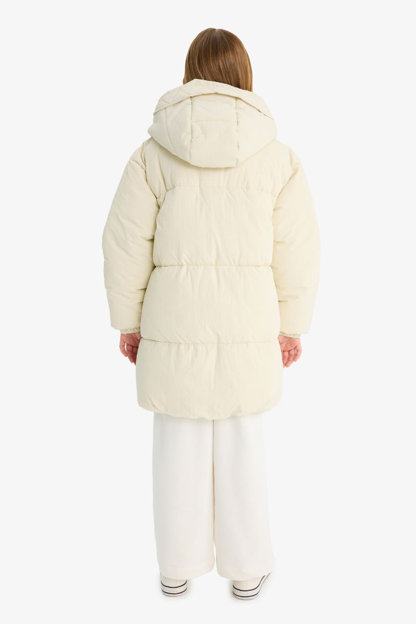 Girls & Teens Stone Girl Waterproof Hooded Puffer Jacket