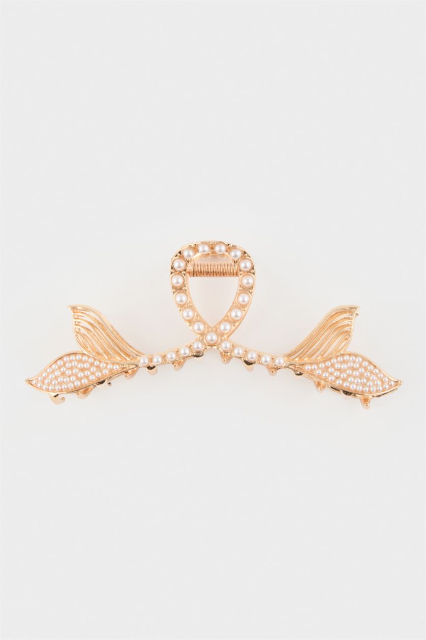 Kadın Altın Kadın İncili Gold Mandal Toka