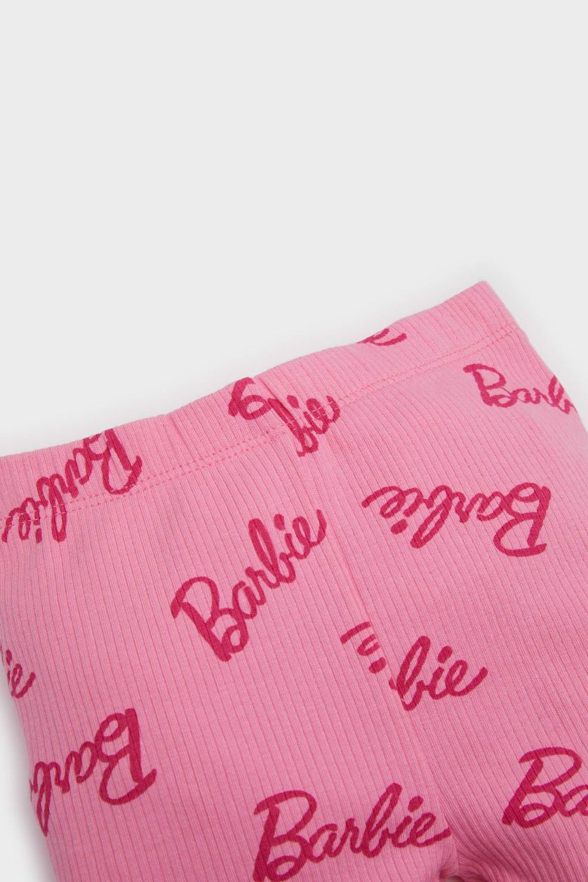 BABY GIRL Pink Baby Girl Barbie Biker Corduroy Shorts