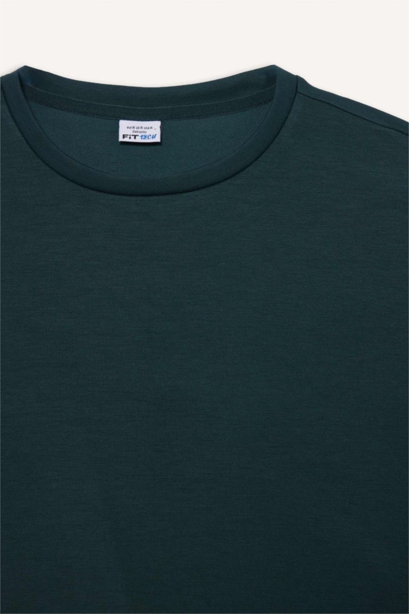 WOMAN Dark Green DeFactoFit Oversize Long Sleeve Modal Sweatshirt