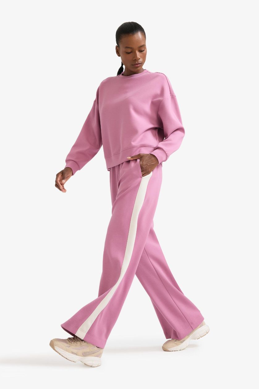 Kadın Gülkurusu Wide Leg Geniş Paça Standart Boy Modal Soft Touch Pantolon