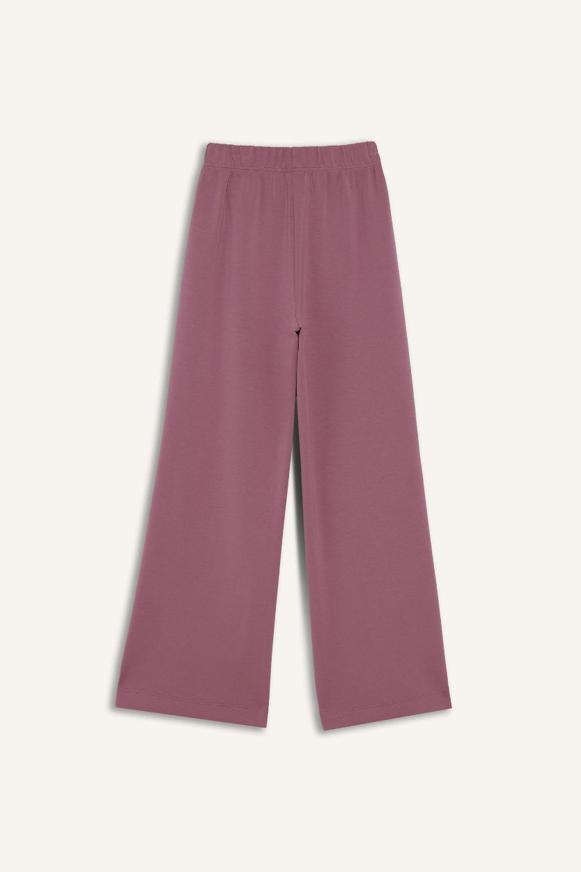 Kadın Gülkurusu Wide Leg Geniş Paça Standart Boy Modal Soft Touch Pantolon
