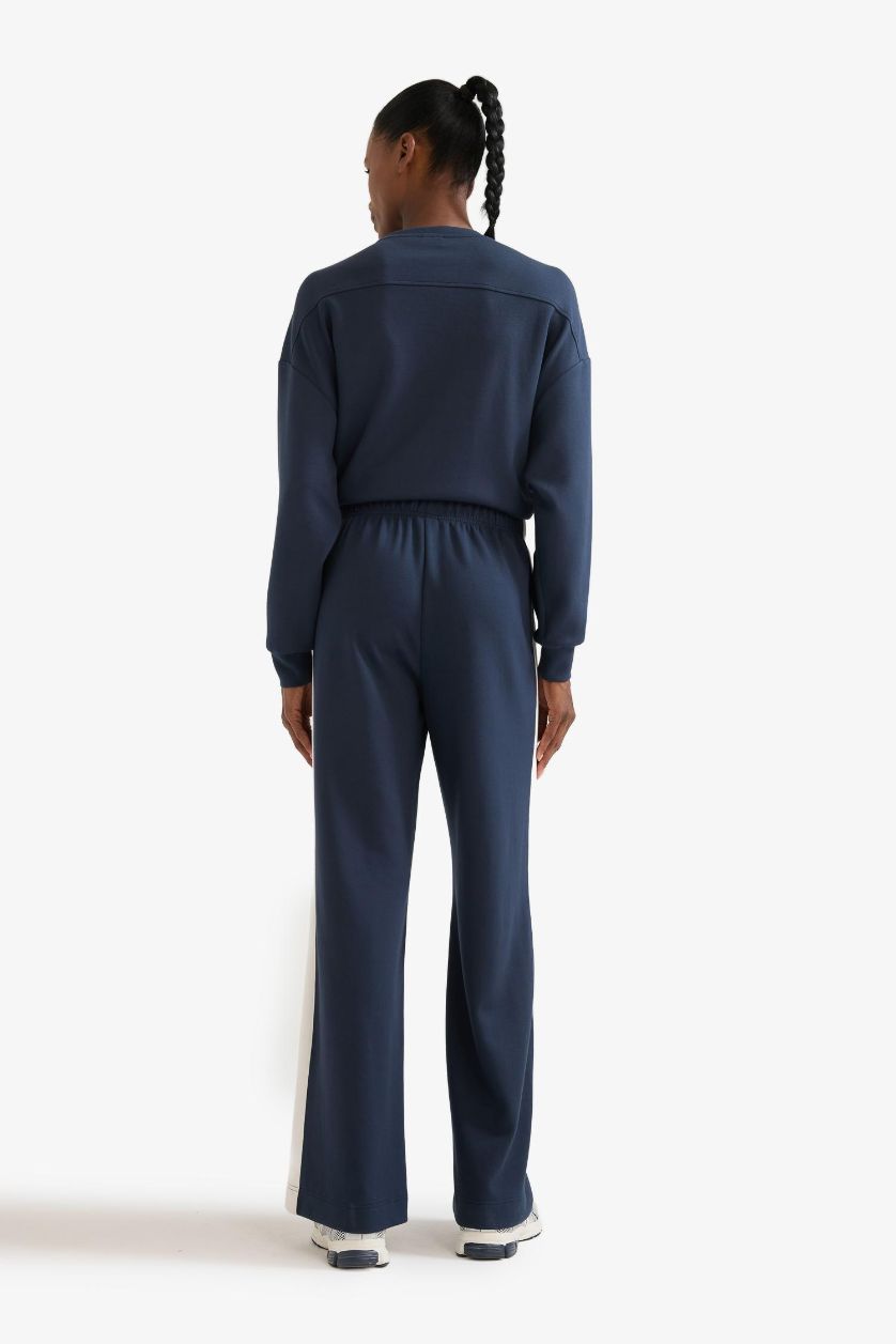 Kadın Lacivert Wide Leg Geniş Paça Standart Boy Modal Soft Touch Pantolon