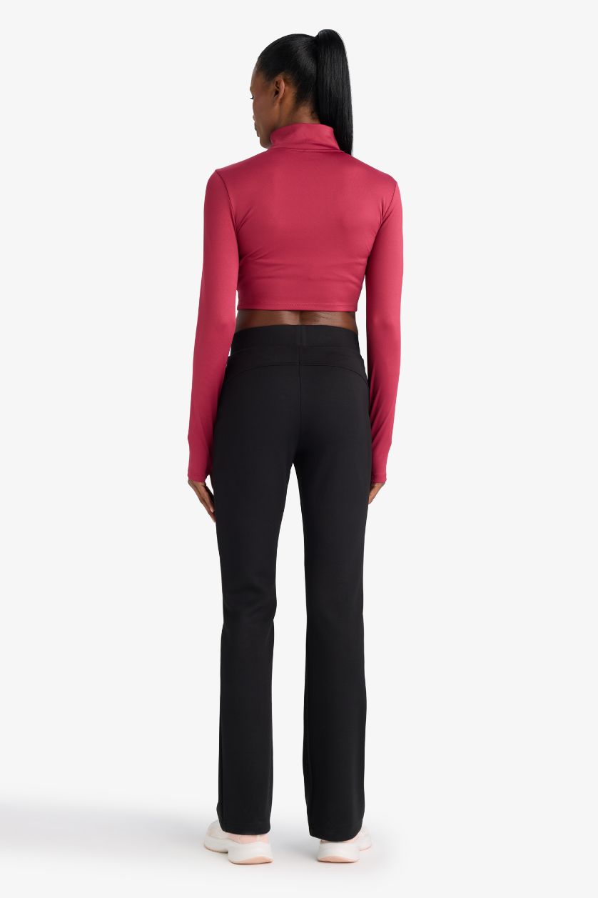 WOMAN Black Flare Fit Standard Length Modal Soft Touch Trousers