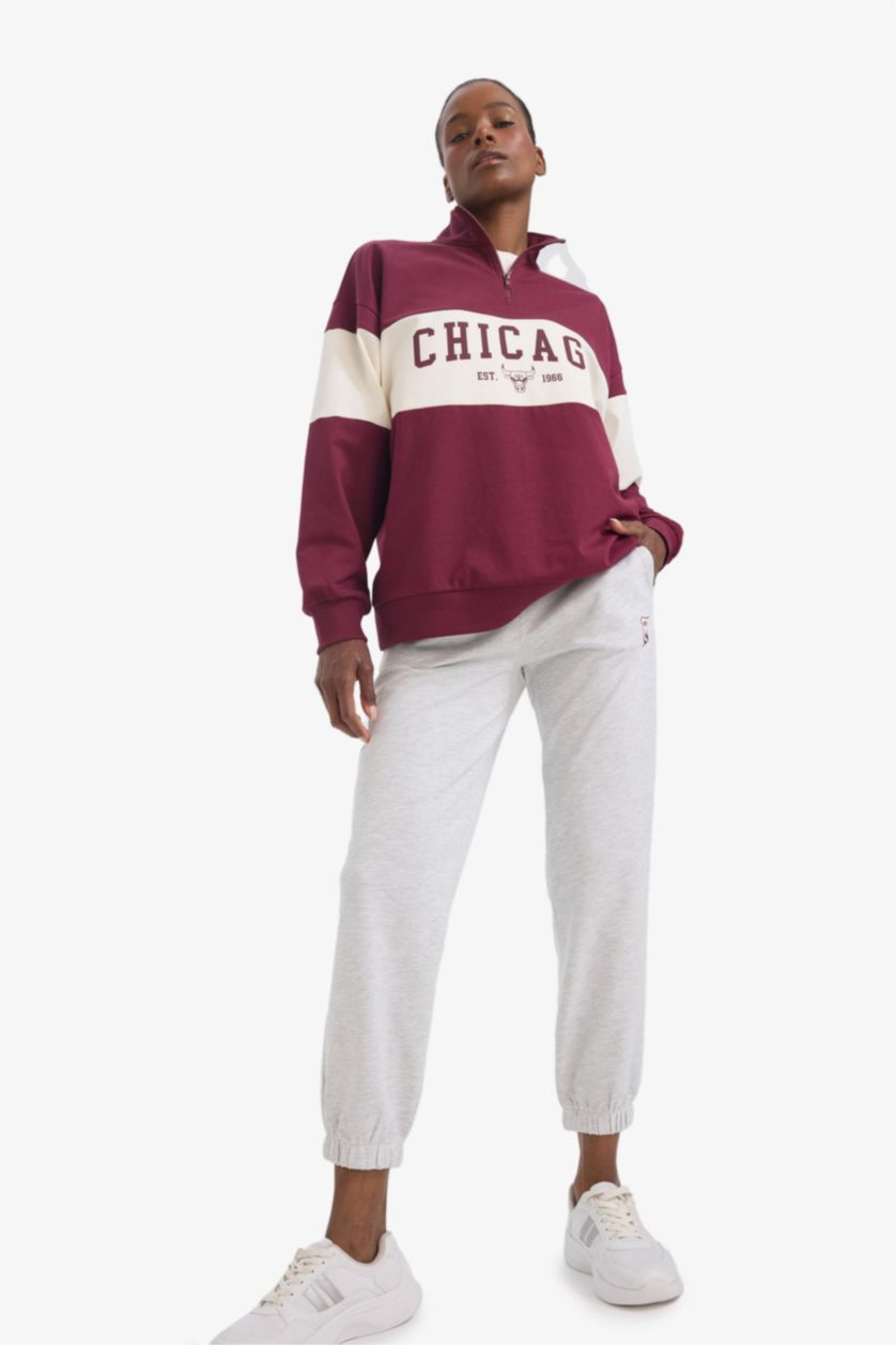 Woman Light Grey Melange DeFactoFit Standard Fit Jogger Leg Sports Sweatpants