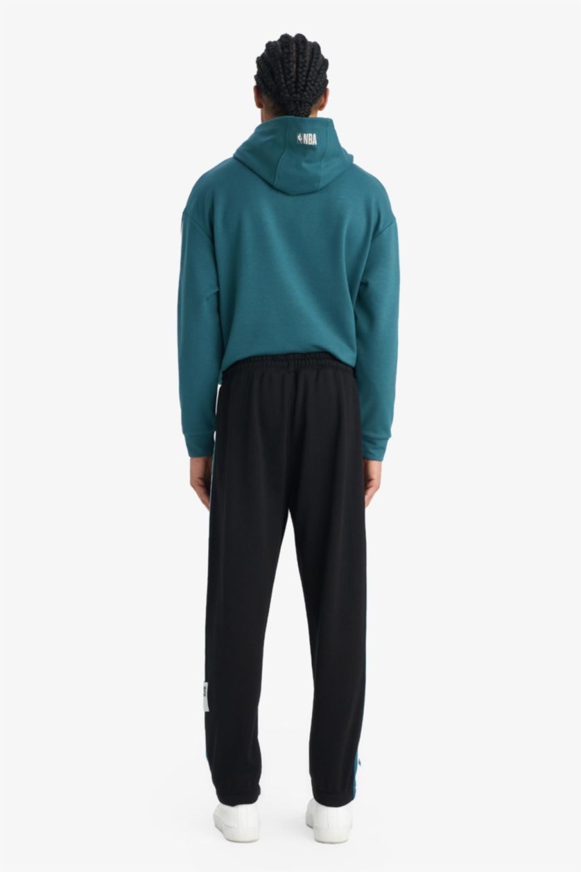 Erkek Siyah NBA Boston Celtics Standart Fit Modal Jogger