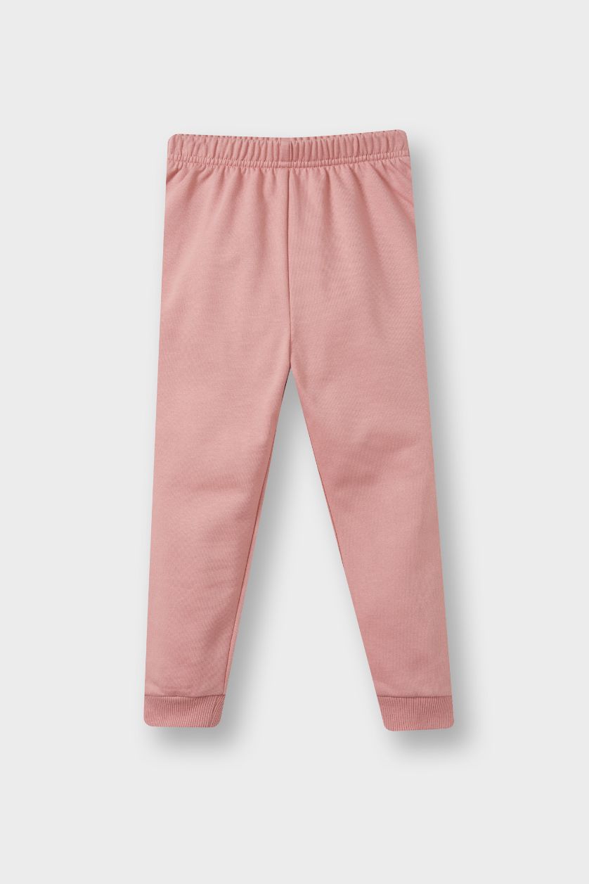 طفلة صغيرة وردي سيت بيبي بناتي فلورال ببطانة ناعمة - قطعتين